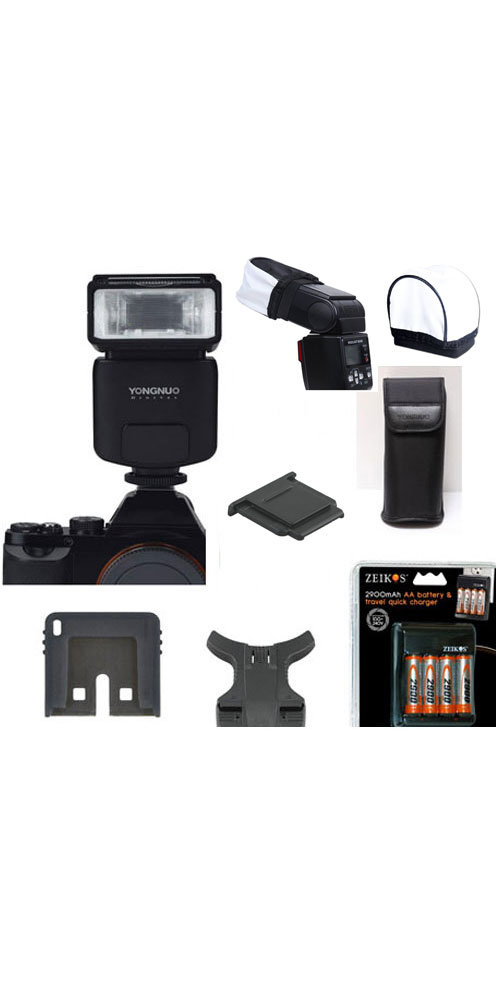 Bounce High Powered AC Rapid Charger With 4AA 2900 Mah Batteries Zoom & Swivel Head Flash Compatible With Sony Alpha A6500 Multi-Interface Adapter Bounce High Powered AC Rapid Charger With 4AA 2900 Mah Batteries Zoom & Swivel Head Flash Compatible With Sony Alpha A6500 Multi-Interface Adapter